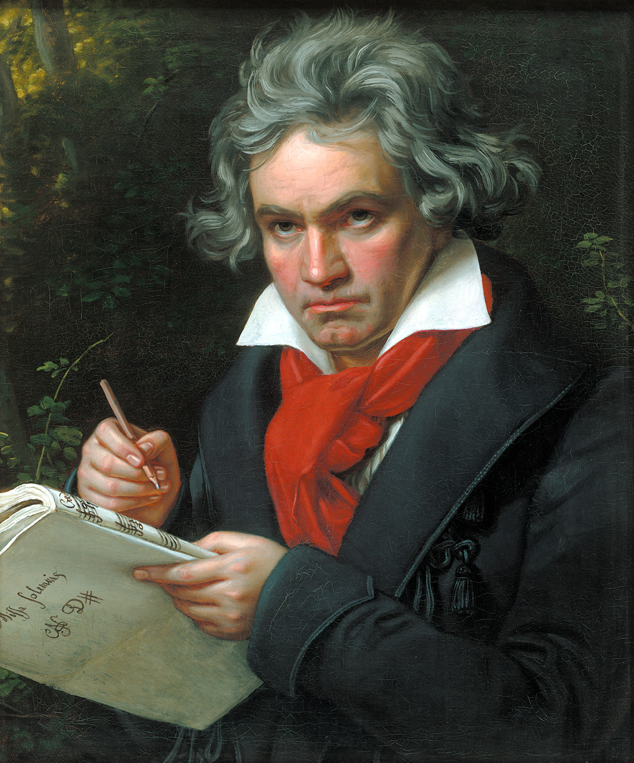 Stieler, Joseph Karl: Beethoven mit der Missa solemnis Ölgemälde, 1819